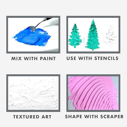 Handy Art Modeling Paste, 16 oz, Opaque White Finish, 3D Texture & Impasto | Creates Sculptural Texture & Impasto Effects, Artist Quality Medium Dries Hard, Sandable, Safe & AP Non-Toxic, Made in USA - color: Modeling Paste, size: 16 Fl Oz