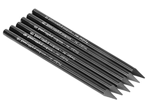 Woodless Pencil Set 6 Pcs Black Graphite Pencil Set Art Supplies Non-Wood Artist Pencil Charcoal Sticks Artist Beginner Sketch Tool Dawing Supplies for Sketch & Shading Pencils,HB 2B 4B 6B 8B EE