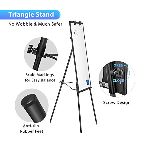 Easel Whiteboard - Magnetic Portable Dry Erase Easel Board 36 x 24 Tripod Whiteboard Height Adjustable Flipchart Easel Stand White Board for Office or Teaching at Home & Classroom (Black) - style: 36x24 Black