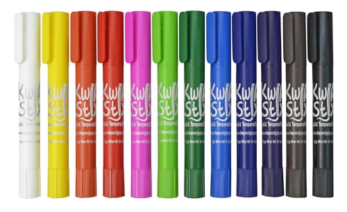 Kwik Stix Solid Tempera Paints, Thin Stix Paint Pens, Super Quick Drying, 6 Neon, 6 Metalix & 12 Classic Vibrant Colors - TPG-620 (Pack of 288) - size: 24 Count (Pack of 12)