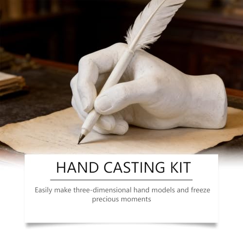 Couples Hand Casting Kit, Plaster Powder 3D Mold Kit for Making Hand Sculptures, DIY Memory Keepsakes, Home Decoration, Gift, Art, Craft Use