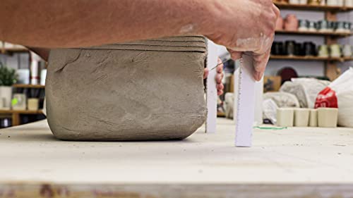 Clay Slab Roller for Ceramics & Slicer – For Use With Wire Cutter (Not Included) - Create Clean, Consistent Clay Slabs for Your Ceramic Craftmanships (Plastic)