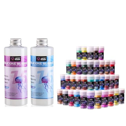 LET'S RESIN Silicone Mold Making Kit and 36 Colors Mica Powder
