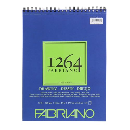 Fabriano 1264 Drawing Pad, 11" x 14", 75 lb. - size: 11 x 14