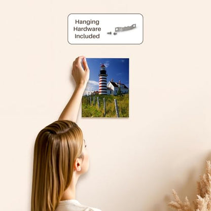 3dRose Maine, Lubec. West Quoddy Head Lighthouse - US20 BJA0007 - Jaynes Gallery Museum Grade Canvas Wrap 8x10 - size: 8"L x 10"W