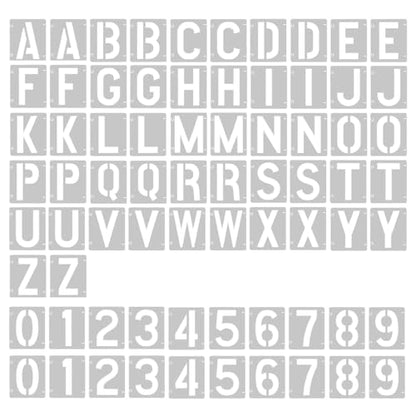 2 Pack - 1 Inch Letter Stencils Set, 72 Reusable Stencils for Painting On Wood, Metal, Walls, Fabric, Rocks with Interlocking, Perfect for Banners, Sign Making & DIY Art (1 inch) - style: 1 inch