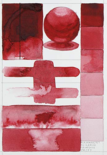QoR Artist Watercolors by GOLDEN, Permanent Alizarin Crimson, 11 ml Tube, Professional Watercolor Paint, Transparent