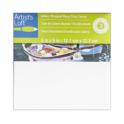 Artist's Loft Level 3 Gallery Wrapped Heavy Duty Canvas, 12 Pack - size: 5 x 5