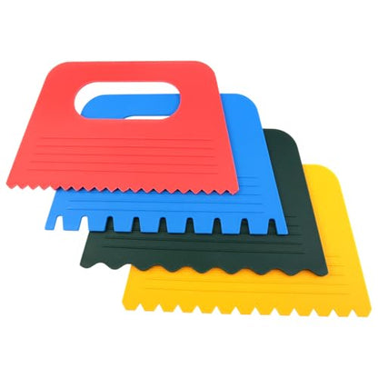 7PCS Color Paint Scraper Plastic Texture Art Tool for Art Painters Cream Scrapers DIY Handcrafted Pottery, etc.