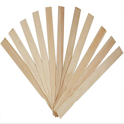 KINJOEK 200 PCS 14 Inch Length Paint Sticks, Premium Wood Multi-Purpose Flat Unfinished Wooden Crafts Sticks Paddles Stirrers Bulk for Paint Mixing, Wall Stirring, Wood Crafts, Garden Plant - size: 200PCS 14"