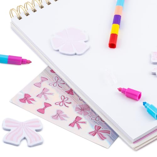 VOTUM Sketch Book: Personalized Artist Sketchbook: Sketching, Drawing and Creative Doodling. Notebook and Sketchbook to Draw and Journal with Stickers and Markers (Bows) - color: Bows Pro Sketchbook