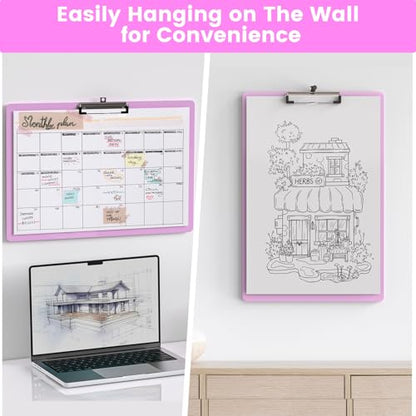 Extra Large 11x17 Clipboards, Landscape and Vertical Layout 2 Pack | Pink Plastic Drawing Boards with Low Profile Clip. Suitable for Watercolor, Sketching, Painting. Art & Drafting Supply - color: Pink