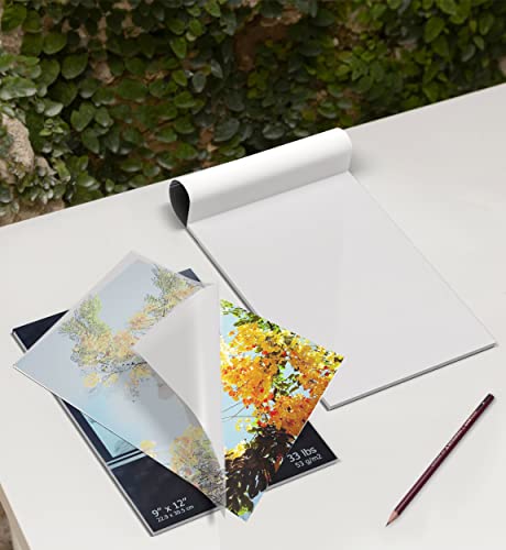 MyArtscape Tracing Paper Pad - 33lb - 9" x 12" - 100 Transparent Sheets - Artist Quality - High Transparency - Professional Art Supplies
