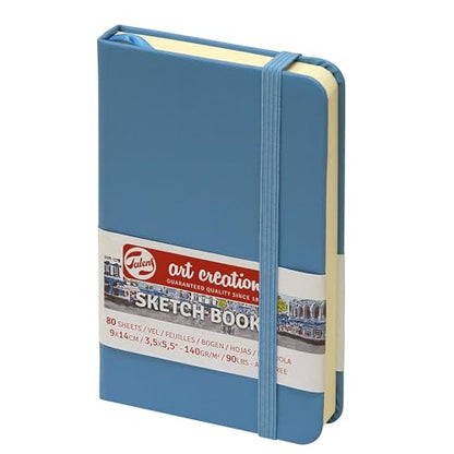 Royal Talens T9314-211M 441807 Talens Art Creation Sketchbook Drawing Planner 3.5 x 5.5 inches (9 x 14 cm), Lake Blue - color: lakeblue, size: 9×14cm