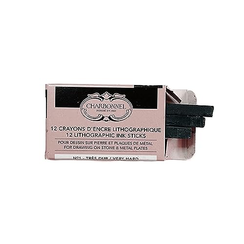 Lefranc Bourgeois Charbonnel Professional Litho Crayons No1 Hard, Set of 12 - style: Litho Crayons No1 Hard, Set of 12