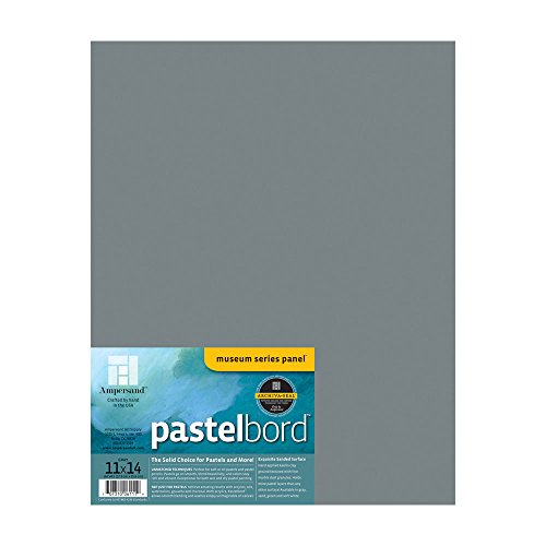 Ampersand Museum Series Pastelbord for Pastels, Charcoal, Pencils and Ink, Gray, 1/8 Inch Depth, 11X14 Inch (PB11) - color: Gray - 1/8 Inch Depth, size: 11" x 14" - Pack of 1