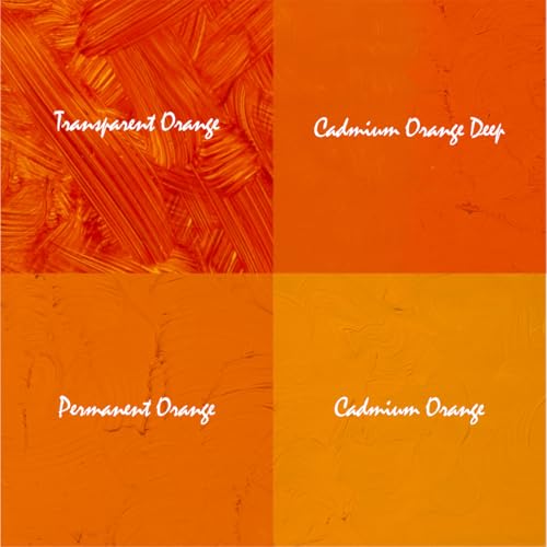 Gamblin Artist Oil Paint Set For Professionals - ORANGE SET - 37ml Tubes - color: Orange