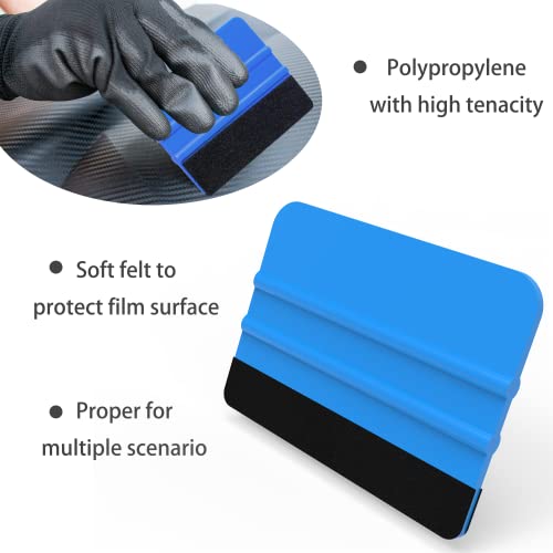 Vinyl Wrap Tool Kit Include Heat Gun, 7PCS Stick Squeegee, Knife Tape, Felt Squeegees, Craft Knife and Utility Knife Plastic Scraper, Vinyl Cutter, Magnet Holders, Cloth, Gloves - color: Green