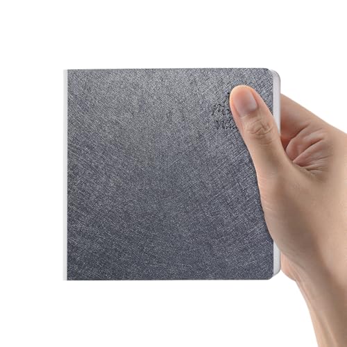 Dark Grey Hardcover Sketchbook Square Hardbound Sketch Journal 4.7 x 4.7 Inch 42 Sheets Art Book 250GSM Ultra Smooth Paper Ideal for Pencils,Water Color Pen,Marker Pen - color: 250gsm-Dark Grey