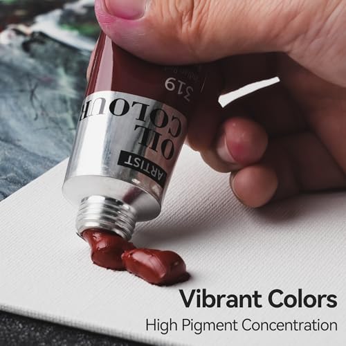 PHOENIX Raw Umber Oil Paint - 40ml / 1.35 Fl oz. Single Tube - Artist Quality Oil Based Paint for Professionals - color: Raw Umber