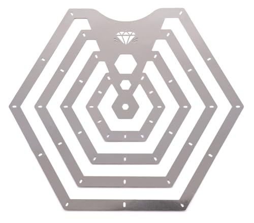 DiamondCore Tools Hexagon Carving Metal Rib for Pottery, Flexible Stainless Steel Stencil Rib for Carving Hexagon Patterns on Clay - color: Hexagon Carving Metal Rib