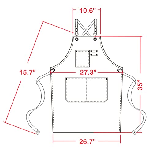 carrotez Adjustable Over sized Plus Size Canvas Apron with Pockets Men and Women Aprons - color: Navy