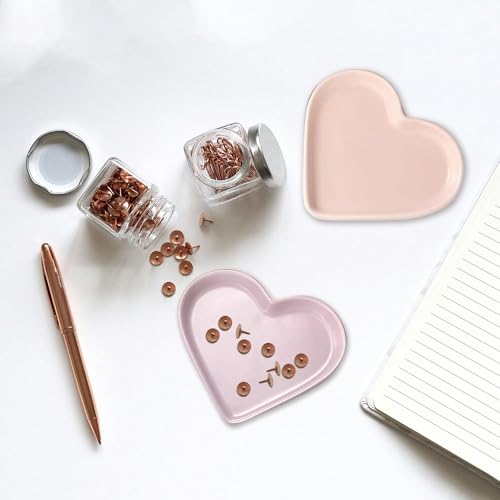 BIGEBO 2 PCS Small Heart Shape Tray Resin Molds | Heart Shaped Jewelry Plate Dish Bowl Silicone Mold for Epoxy Resin Cute Containers Fruit Snack Tray Candles Holder Soap