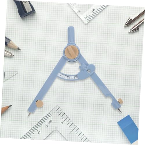CHILDWEET Multi-Functional Geometry Compass Set for Students Metal Drafting Tool with Ruler Protractor Triangle for Math Exams and Classroom Use