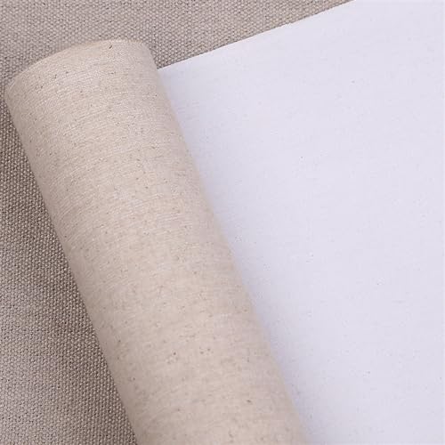 Linen Blend Canvas Roll 28 cm 1M/roll Primed for Acrylic Oil Painting