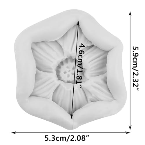 Flower Polymer Clay Mold Flower Silicone Molds for DIY Crafts Epoxy Resin Casting Air Dry Polymer Clay Plaster Jewelry Making - color: Style N