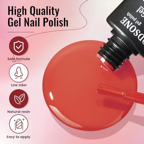 JODSONE Gel Nail Polish Kit with U V Light 32 Colors Gel Polish Nail + 4 Functional Adhesive Bottles Kit Soak Off Manicure Tools Gifts for Women - color: classic series