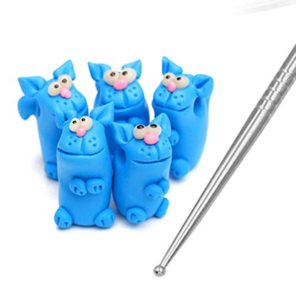 3pcs Sculpture Modeling Tools, Stylus Clay Tools, Dotting Sculpting Modeling Tools Set, Double Ended Metal Ball, Cake Decoration Tools