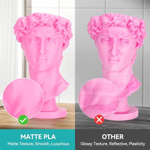 SUNLU 3D Printer Filament Bundle PLA Matte 1.75mm, Super Neatly Wound PLA Filament with Matte Finish, Print with 99% FDM 3D Printers, 1kg Spool (2.2lbs), 2 Packs, Matte Black+Matte White - color: 2000g Pla Black+white, size: 2KG