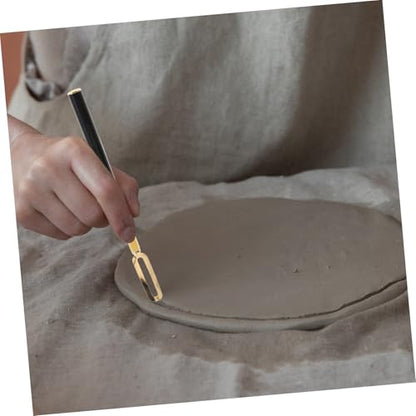 DOITOOL 1 Set Ergonomic Clay Sculpting Tool with Replaceable Blades for Pottery Plaster and Art Projects Multiuse Spatula for Trimming Scraping and Texturing