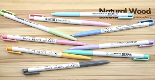 ZEESOON Xeno Lunatic Lunny 0.38mm Slim Ball Point Pen Dozen Box 12 Pcs, Made in Korea (Sky Blue 12pcs) - color: Sky Blue 12pcs