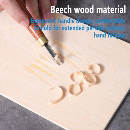 Professal 6-Piece Woodcut Printmaking Knife Set - Ergonomic Carving Tools for Woodblock Art, Comfortable Grip Relief Printing Chisels, Perfect for Artists and Crafters