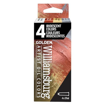 Williamsburg Artist Oil Colors by GOLDEN, Iridescent Colors Set, Professional Oil Paint