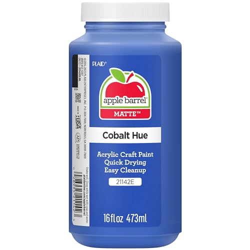 Apple Barrel Acrylic Paint in Assorted Colors (16 Ounce), 21142 Cobalt Blue - color: Cobalt Blue, size: 16 Fl Oz (Pack of 1)