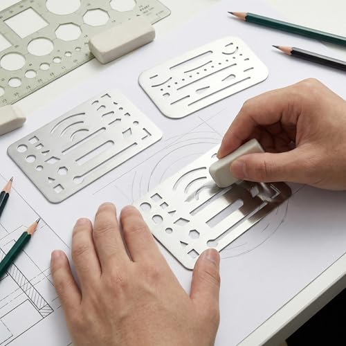 Eraser Shield for Drawing — Precision Erasing Shield Stencils for Art, Drafting & Technical Drawing 4-Pack