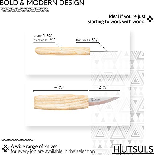 Hutsuls Wood Whittling Knife for Beginners - Razor Sharp Carving Knife in Beautifully Designed Gift Box, Sloyd Woodworking Tool for Men, Women, Adults and Kids (6.5 Inch)