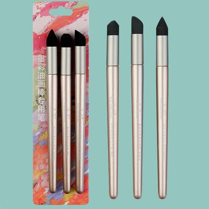 Color Shaper Paints Mixing Tool Paint Shaper Color Painting Blending Tool for Smearing Blending Highlighting Silicone Silicone Painting Brush Paint Brush - color: Gold Set of 3