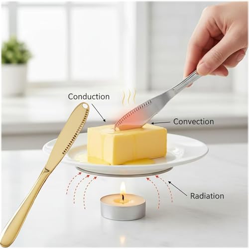 Stainless Steel Butter Knife, Food-Grade Material, Silver/Gold Finish. | Cheese knife is suitable for bread, jam, and cream, specifically for breakfast.