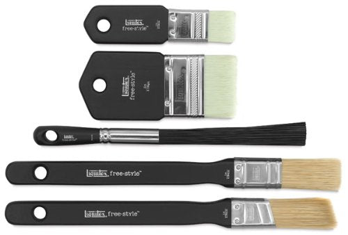 Liquitex Professional Freestyle Large Scale Brush 5-Piece Set - size: Set, style: 5 - Piece Set