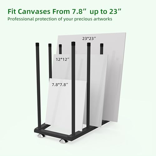 Art Storage Rack,Canvas Storage for art canvas storage 7.8 inches to 23 inches,Art Print Display Rack,Canvas Storage Rack for Artworks, Frames, Drawing Boards, Prints, Panels, Paintings Display