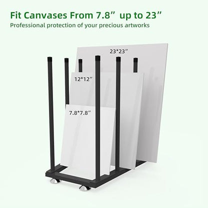 Art Storage Rack,Canvas Storage for art canvas storage 7.8 inches to 23 inches,Art Print Display Rack,Canvas Storage Rack for Artworks, Frames, Drawing Boards, Prints, Panels, Paintings Display
