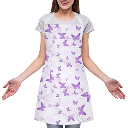 Cooking Apron for Adults with Pockets, Waterproof Oil Resistant Bib for Kitchen Restaurant BBQ Baking - color: Style (333)