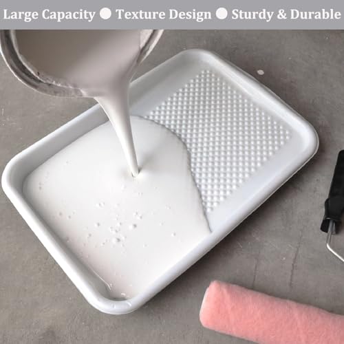 Great Andrew 9-Inch Paint Tray Liner, 21 PCS Plastic Paint Roller Tray Liner Set, Disposable Paint Pan Liners for Painting House, Walls, Floors, Home Improvement DIY Projects - size: 21 Pack Liners, 9 In