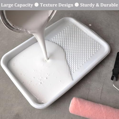 Great Andrew 9-Inch Paint Tray Liner, 21 PCS Plastic Paint Roller Tray Liner Set, Disposable Paint Pan Liners for Painting House, Walls, Floors, Home Improvement DIY Projects - size: 21 Pack Liners, 9 In