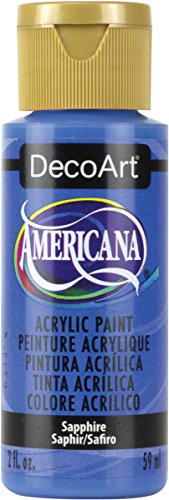 DecoArt Americana Acrylics Paint, 2-Ounce, Sapphire - color: Sapphire, size: 2 Fl Oz (Pack of 1)