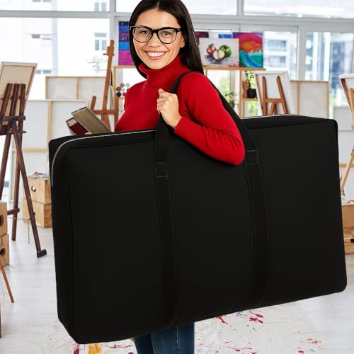 OULIGET Large Size Art Portfolio Bag,24 x 36 inches Light Weight Board Poster Storage Bag,Waterproof Student Carry Transport Bag for Artwork Sketching Drawing